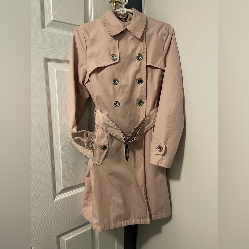 Laundry By Shelli Segal Double-Breasted Trench Coat - Soft Pink